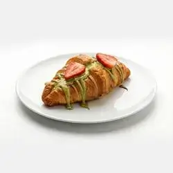 Croissant with pistachio souce