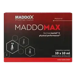 Maddomax Normal Mental & Physical Performance 10 Drinkable Ampoules ×10ml _ MADDOX
