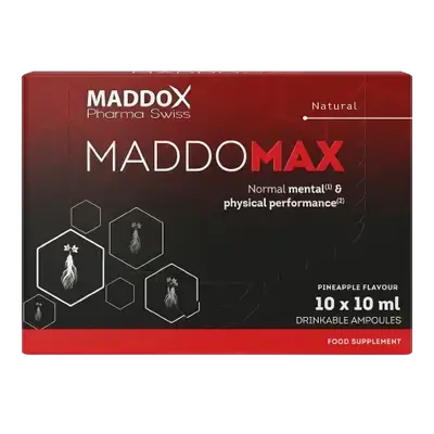 Maddomax Normal Mental & Physical Performance 10 Drinkable Ampoules ×10ml _ MADDOX