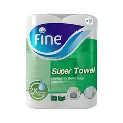 Fine Super Towel Kitchen Rolls 2 Ply 2 Rolls