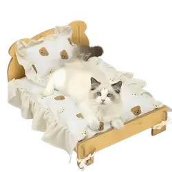 E713 – Wooden Cat Bed