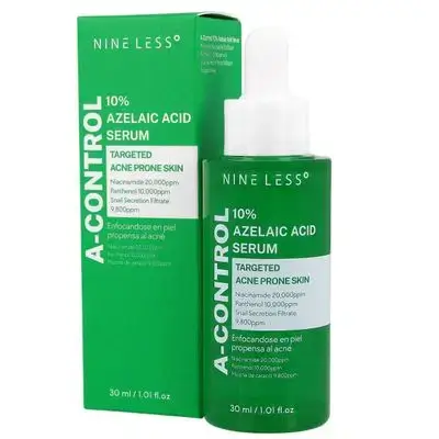NINE LESS A-Control 10% Azelaic Acid Serum - 30ml | ناين ليس سيروم الأزليك اسيد 10% - 30 مل