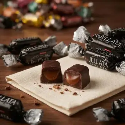 Jellata Cocoa Coated Toffee - Black Wrapper - Half Kilo