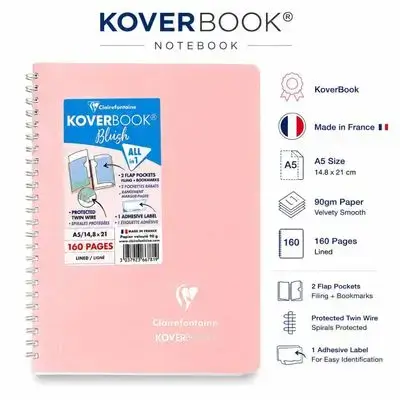 Notebook,french , A5 Size,160pages.