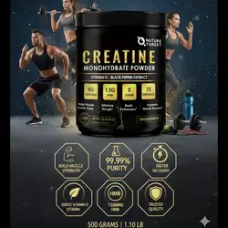 Micronized Creatine Monohydrate with 1500mg HMB, for Women and Men, 500 Grams, build muscle, recovery, strength boost