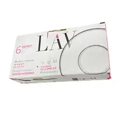 Lav Tea Saucer 6p Eve Black