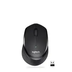 Logitech M280 Wireless Mouse in black.
