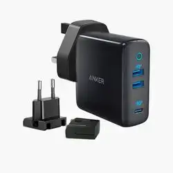 Anker PowerPort III 3-Port 65W Charger, Black | AN.A2033H11