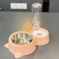 Double Cat Bowls Water & Food Bowl Set 