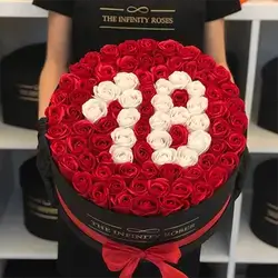 Red And White Flowers With Numbers