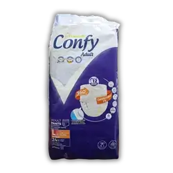 Confi Shorts Diapers, 24 Count, L