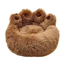 Paws-Shaped Bed Brown 50cm