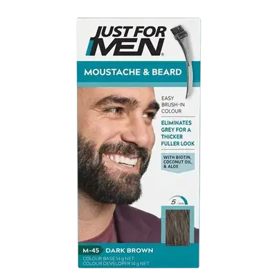 Mustache & Beard Dye M-45 DARK BROWN 28g _ Just For Men