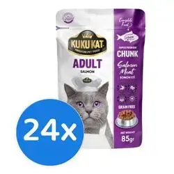 KUKU KAT Adult Chunk Salmon X24