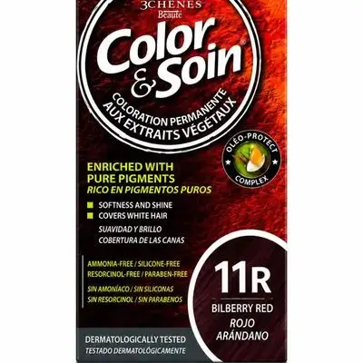 Color & Soin Permanent Hair Dye - 11R Bilberry Red
