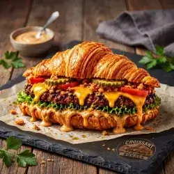 Cheese Croissant Burger