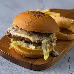 Swiss Mushroom Meat Burger