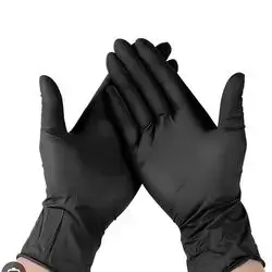 Gloves examination black powder free 100 pcs original