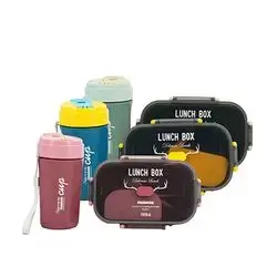 Set Lunch Box And Water Bottle Assorted Color