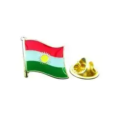 kurdish flag pin