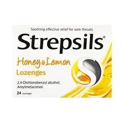 STREPSILS HONY & LEMON 24 LOZANGES