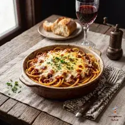 Oven Baked Spaghetti with Meat