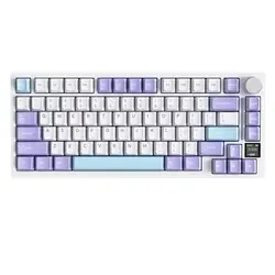 Attack Shark X820 Ultra Wireless Mechanical Gaming Keyboard (White-Purple)