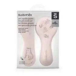 Suavinex Pink Birdies Brush and Comb