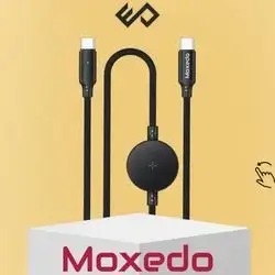 Moxedo 2-in-1 60W PD Charging Cable with Wireless Samsung Watch Charger – Black