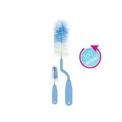 Rotary Bottle and Nipple Cleaning Brush Set - Blue