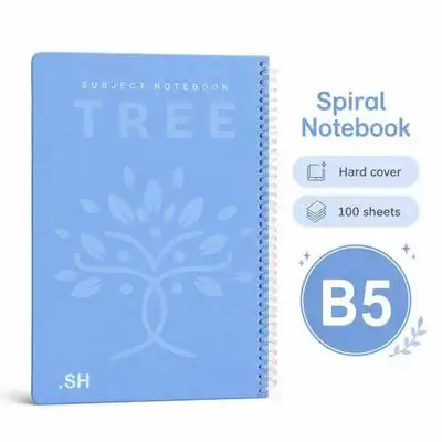 Hardcover Spiral Notebook – B5 | 100 Sheets