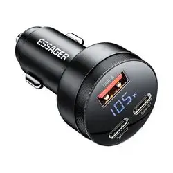 Essager 105w 2c+usb fast car chager