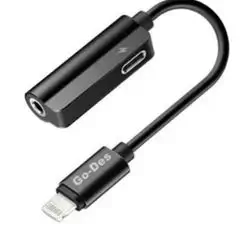 Go-Des Adapter Converter Lightning To Lightning &3.5Mm Audio Jack