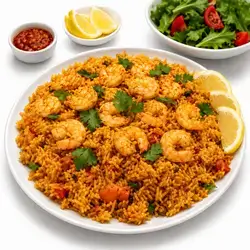 Shrimp With Red Rice