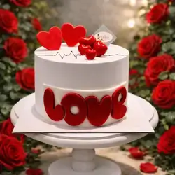 Valentine’s Cake Inside Chocolate Love Model