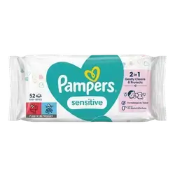 Sensitive Gently Cleans & Protects Baby Wipes 52Pcs _ Pampers