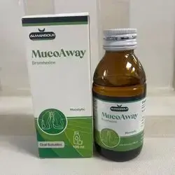 MucoAway (bromhexine 4mg)mucolytic oral solution 100ml (almansour)