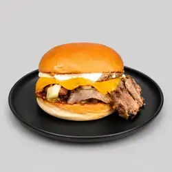 Beef (gus) cheese burger