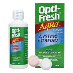 Opti-Fresh Aqua Solution for Soft Contact Lenses 150ml + Lenses Case _ HYDROGEL