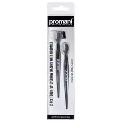 Promani Eyebrow Razors With Groomer 2pcs