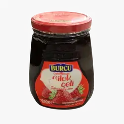 Strawberry jam in a glass jar 1.850 grams