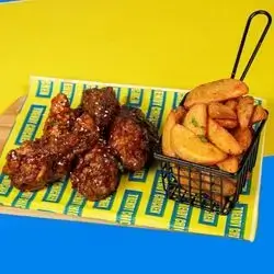 BBQ Chicken Wings 6 Pieces Crispy