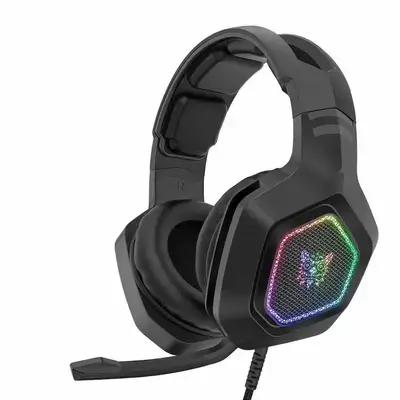 ONIKUMA K10 Wired Gaming Headset – Black, RGB, Built-in Mic, 1.5m Cable