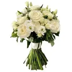 White Rose Bouquet With Louisiana 