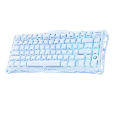 GravaStar Mercury K1 75% Mechanical Wireless Gaming Keyboard - Ice Blue