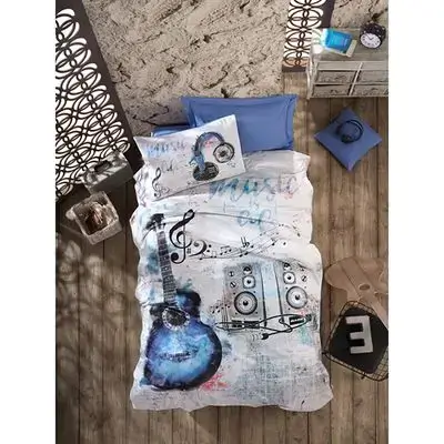 Asir Cotton Box Guitar Claret Blue Young Linen Fitted