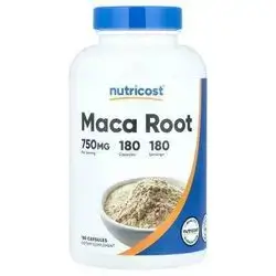 nutricost maca root 750 mg 180 cap