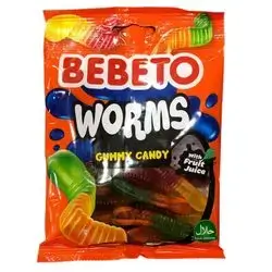 Bebeto Jelly worms Gummy Candy 70g