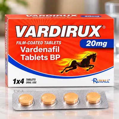 Vardirux Vardenafil 20 mg Film-Coated Tablets — 4 Tablets