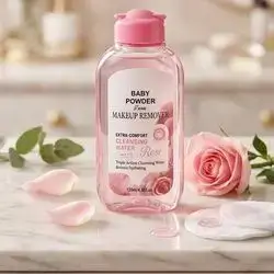 Baby Powder Fana Makeup Remover Rose Cleansing Water Face , Lip & Eye (120ml)